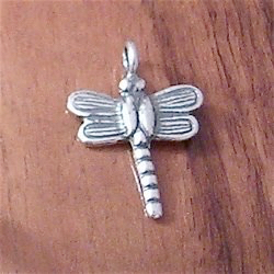 Sterling Silver Charm Pendant Dragonfly 23 mm 1.3 gram ID # 4025