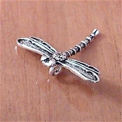Sterling Silver Charm Pendant Dragonfly 2 cm 2 gram ID # 4026