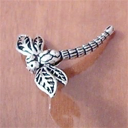 Sterling Silver Charm Pendant Dragonfly 25 mm 2.8 gram ID # 4027