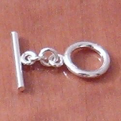 Lot of 2 Sterling Silver Toggle Clasp 12 mm 4.4 gram ID # 4082