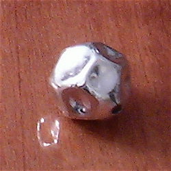 Sterling Silver Hammered Bead 12 mm 1.6 gram ID # 4169
