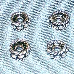 Lot of 3 Sterling Silver Spacer Bead 5 mm 1.14 gram ID # 4466