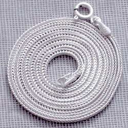 20 inch silver antique Anatolian loop-in-loop chain 1.5 mm 5 gram w/clasp ID # 5924