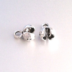 Lot of 2 Sterling Silver Knot Holder Crimps 5 mm 1 gram ID # 6086