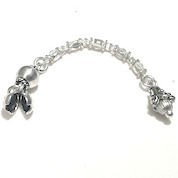 Sterling silver top attachment for tasbih 5-7 mm 7 cm ID # 6138