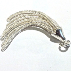 Turkish Sterling Silver Simple Tassel 4 cm 3 gram ID # 6231