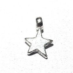 Lot of 5 Sterling Silver Charm Star 9 mm 1 gram ID # 6349