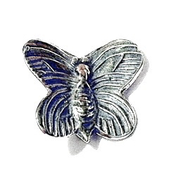 Sterling Silver Butterfly Rondelle Bead Spacer 15 mm 1.6 gram ID # 6426