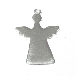 Sterling Silver Blank Label Tag for Marking Angel Charm 35 mm 3 gram ID # 6446