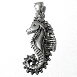 Sterling Silver Seahorse Charm Pendant 35 mm 5.2 gram ID # 6448