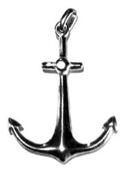 Sterling Silver Charm Pendant Anchor 45 mm 4.6 gram ID # 6720