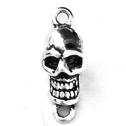 Sterling Silver Charm Pendant Skull 2 cm 1.9 gram ID # 6761
