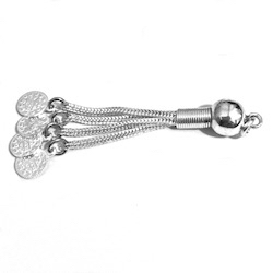 Turkish Sterling Silver Tassel with coin charms 8 mm 5 cm 4.85 gram ID # 6772