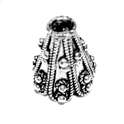 Sterling Silver Bead Cap Cone 16 mm 3 gram ID # 6840