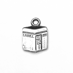 Sterling Silver Charm Pendant Holy Kaaba 13 mm 0.8 gram ID # 6936